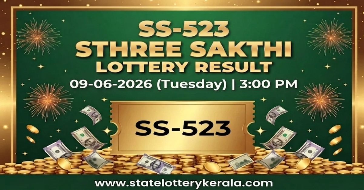 SS-523 Sthree Sakthi Lottery Result 09-06-2026 (Tuesday)
