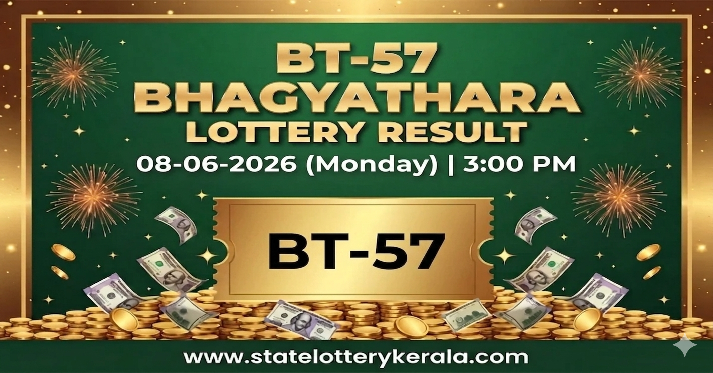 BT-57 Bhagyathara Lottery Result 08-06-2026 (Monday)